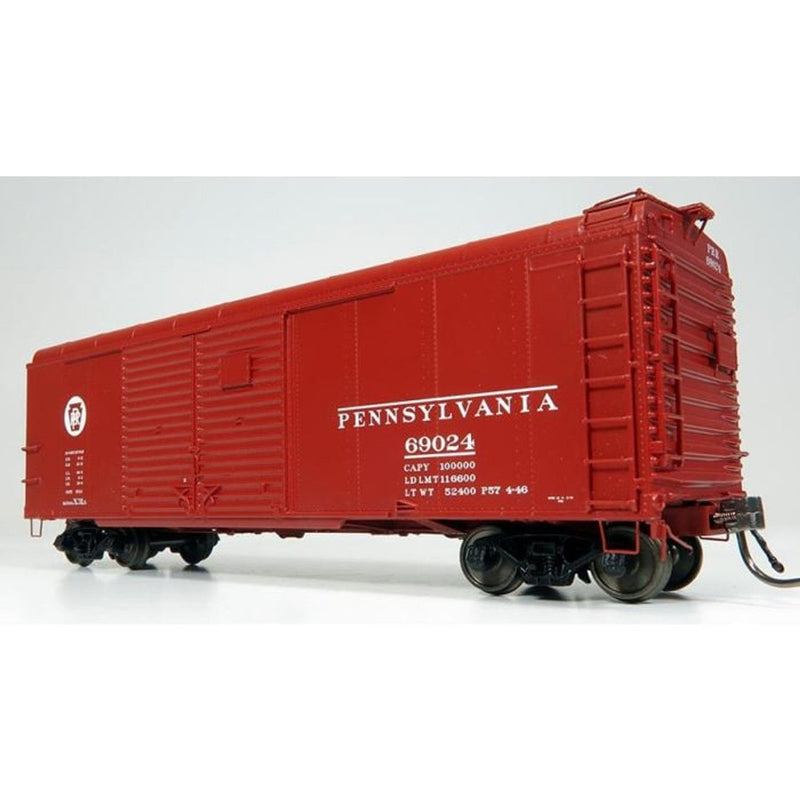 Load image into Gallery viewer, Rapido HO Pennsylvania Circle Keystone X31A Double-Door Boxcar 6-Pack - 123008