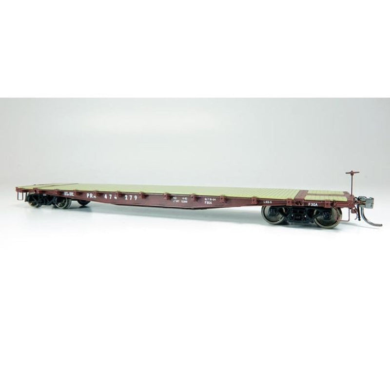 Load image into Gallery viewer, Rapido HO Scale Pennsylvania 1960s Era F30A 50' Flat Car 6-Pack - 138003