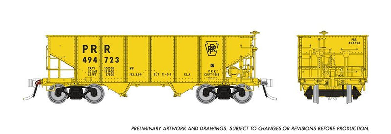 Load image into Gallery viewer, Rapido HO Scale Pennsylvania GLa 2-Bay Hopper MOW Service (3 Pack) - 148012
