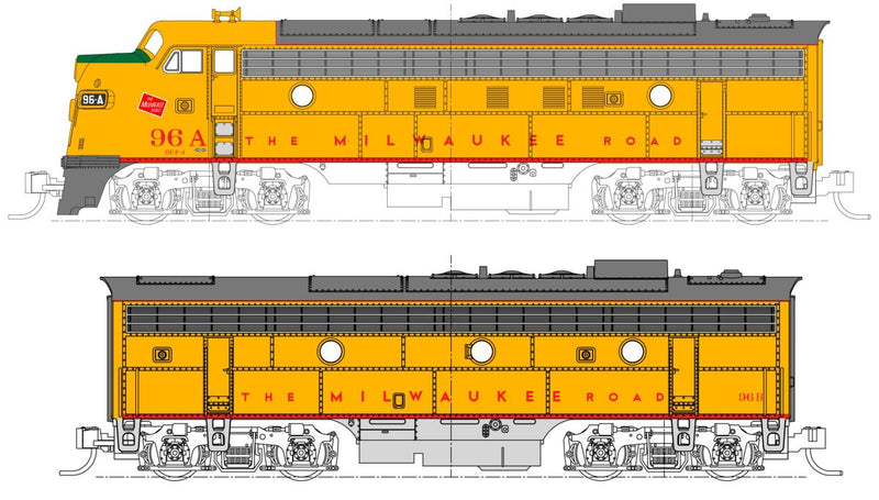 Load image into Gallery viewer, Kato N Scale Milwaukee Road FP7A 96A F7B 96B Post 1955 Scheme