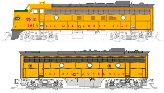 Kato N Scale Milwaukee Road FP7A 96A F7B 96B Post 1955 Scheme