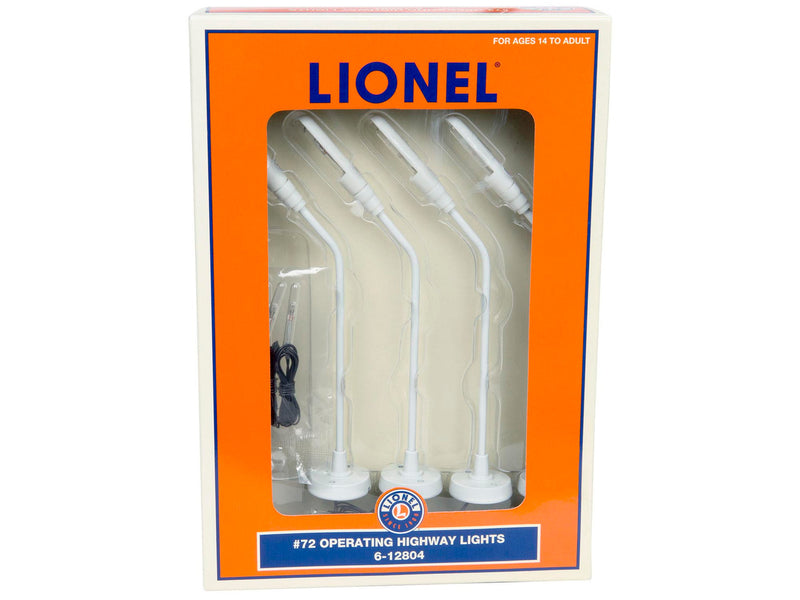 Load image into Gallery viewer, Lionel O Scale #72 Highway Lights With Brilliant Illumination Pack of 4 - 12804