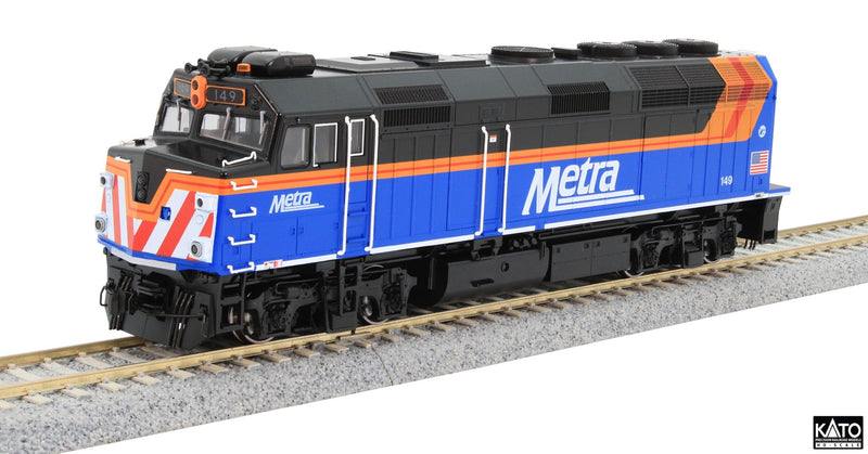 Load image into Gallery viewer, Kato HO Scale Metra #149 F40PH DCC Installed - New Paint - KAT376575DCC