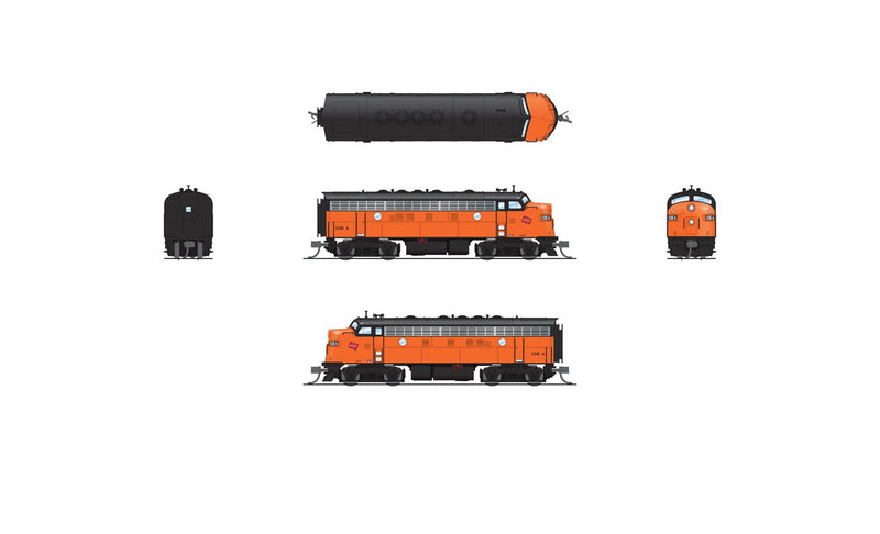 Load image into Gallery viewer, Broadway Limited 9082 N Scale Milwaukee Road EMD F7A 113A DC Stealth - Imports