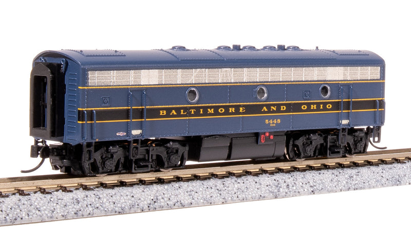 Load image into Gallery viewer, Broadway Limited N B&O EMD F7B Blue, Black, Gold Diesel Locomotive #5456 - 7767