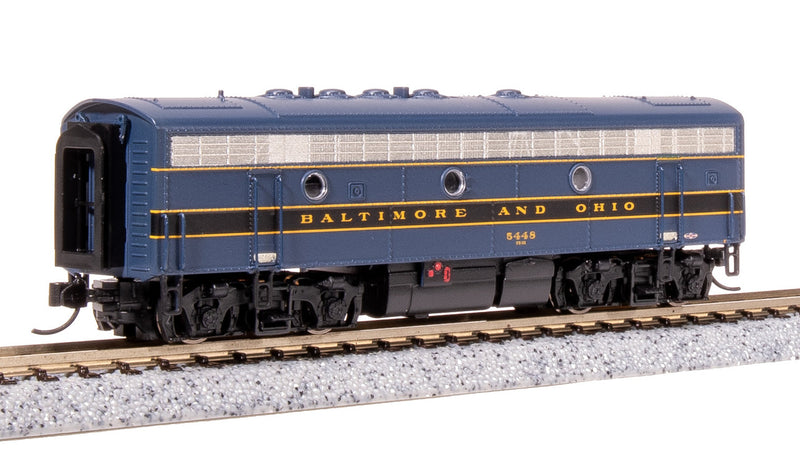 Load image into Gallery viewer, Broadway Limited N B&O EMD F7B Blue, Black, Gold Diesel Locomotive #5456 - 7767