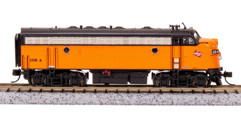 Load image into Gallery viewer, Broadway Limited N Scale MILW EMD F7A Orange & Black Diesel Locomotive 113A - 7772