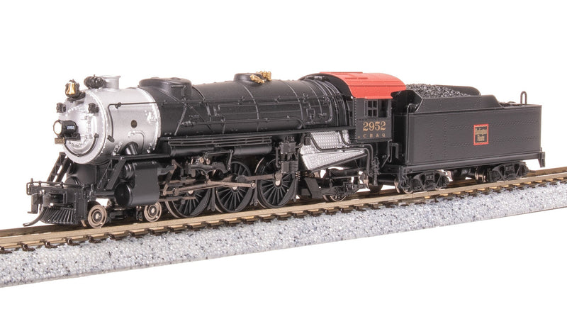 Load image into Gallery viewer, Broadway Limited N Scale CBQ Heavy Pacific 4-6-2 Steam Locomotive #2964 - 7986