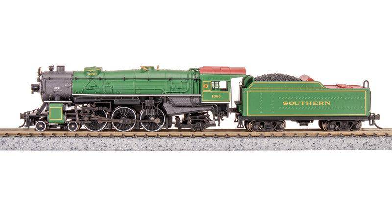 Load image into Gallery viewer, Broadway Limited N Scale Southern Heavy Pacific 4-6-2 Sylvan Green #1391 - 7988
