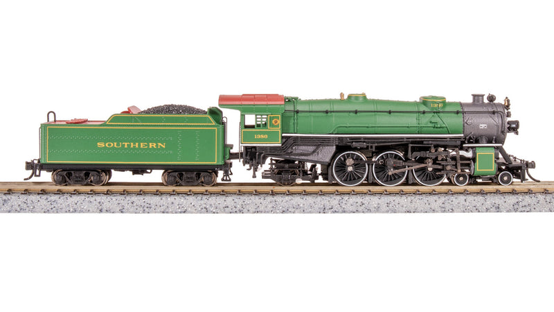 Load image into Gallery viewer, Broadway Limited N Scale Southern Heavy Pacific 4-6-2 Sylvan Green #1391 - 7988
