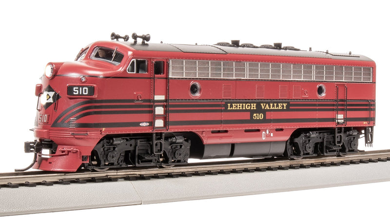 Load image into Gallery viewer, Broadway Limited HO Lehigh Valley EMD F3A Cornell Red w/ Black Stirpes #512 - 8172