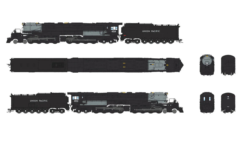 Load image into Gallery viewer, Broadway Limited HO Scale Union Pacific UP Big Boy #4014 Promontory Excursion Glossy Finish Challenger Excursion Tender Paragon4 Sound/DC/DCC W/ Smoke