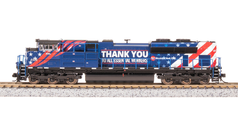 Load image into Gallery viewer, Broadway Limited N MRL 4404 Essential Workers Tribute SD70ACe Pargon 4 DCC/Sound