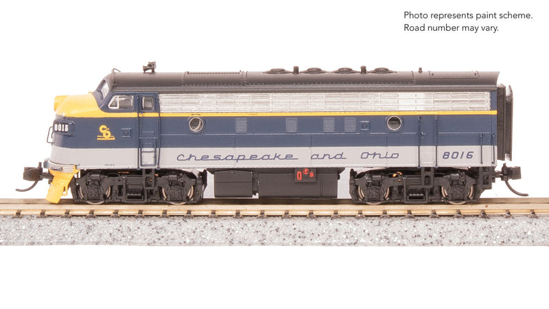 Load image into Gallery viewer, Broadway Limited N Scale F3 A-Unit C&O #8016 DCC Sound Paragon4 Diesel New - 9203