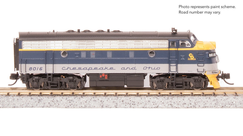 Load image into Gallery viewer, Broadway Limited N Scale F3 A-Unit C&O #8016 DCC Sound Paragon4 Diesel New - 9203