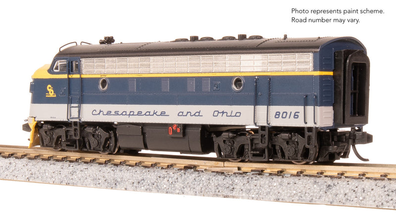 Load image into Gallery viewer, Broadway Limited N Scale F3 A-Unit C&O #8016 DCC Sound Paragon4 Diesel New - 9203