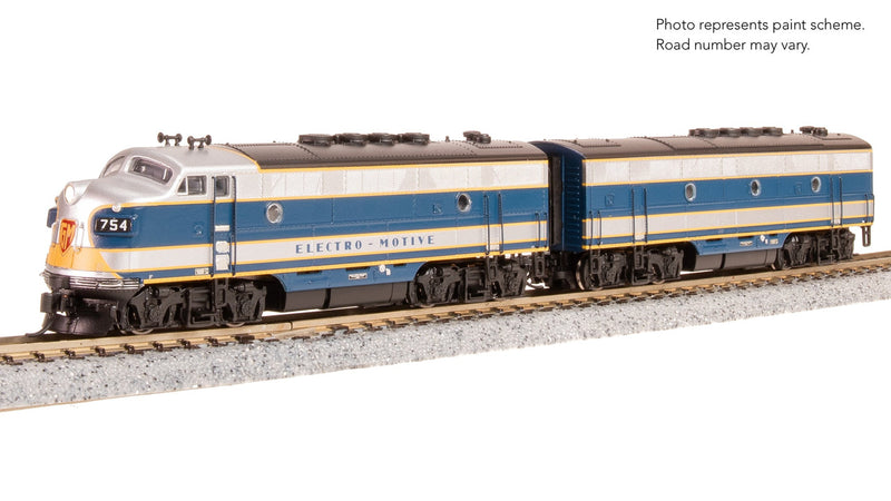 Load image into Gallery viewer, Broadway Limited N Scale F3 AB-Units EMD Demo #754A1B1 DCC Sound New - 9205