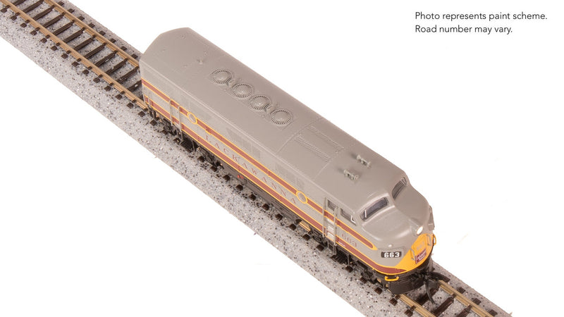 Load image into Gallery viewer, Broadway Limited N Scale F3 A-Unit DLW #663 DC Stealth Analog Diesel New - 9226