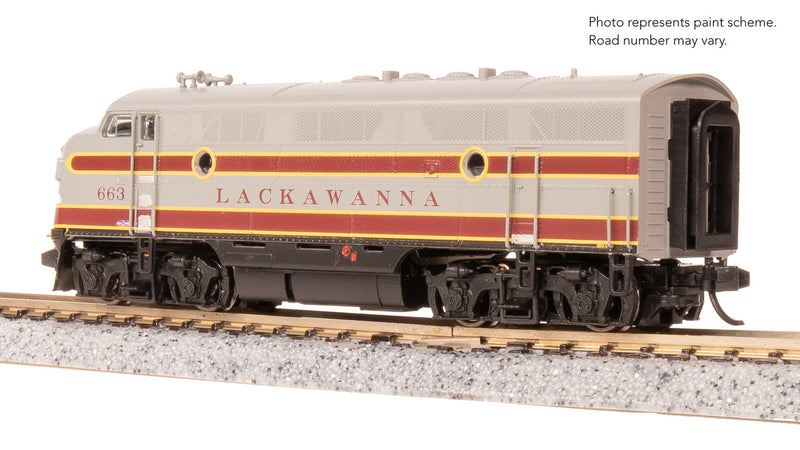 Load image into Gallery viewer, Broadway Limited N Scale F3 A-Unit DLW #664 DC Stealth Analog Diesel New - 9227