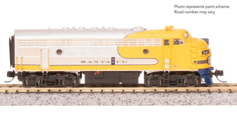 Load image into Gallery viewer, Broadway Limited N Scale F7 A-Unit ATSF #344 DC Stealth Diesel New - 9277