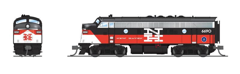 Load image into Gallery viewer, Broadway Limited N Scale F7 A-Unit New Haven #6690 DCC Sound Diesel New - 9248