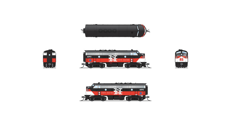 Load image into Gallery viewer, Broadway Limited N Scale F7 A-Unit New Haven #6690 DCC Sound Diesel New - 9248