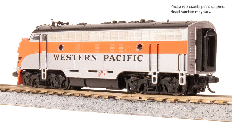 Load image into Gallery viewer, Broadway Limited N Scale F7 A-Unit WP #913A DC Stealth Diesel New - 9285