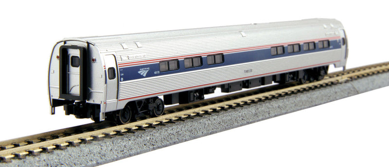 Load image into Gallery viewer, Kato N Scale Budd Amfleet I Set B Cafe and Coach Amtrak Phase VI 2-Car Set
