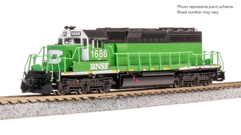 Load image into Gallery viewer, Broadway Limited 9463 EMD SD40-2, BNSF 1686, BN Black/Green/White w/ Patch, Paragon4 Sound/DC/DCC, N