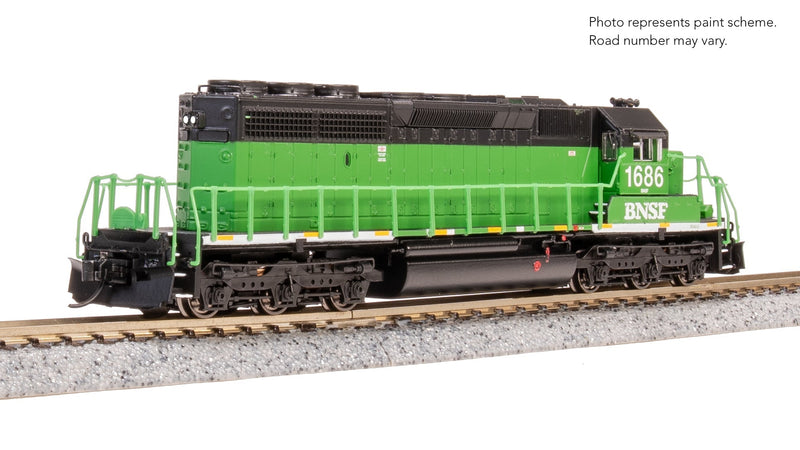 Load image into Gallery viewer, Broadway Limited 9463 EMD SD40-2, BNSF 1686, BN Black/Green/White w/ Patch, Paragon4 Sound/DC/DCC, N