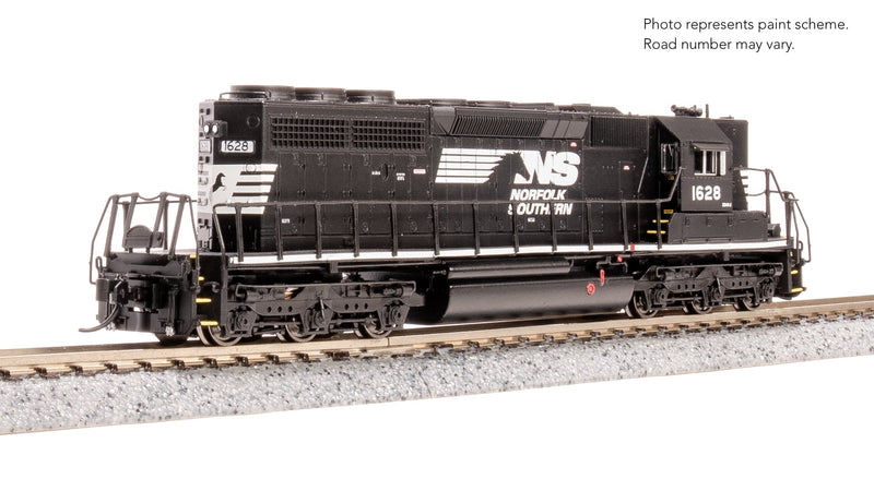 Load image into Gallery viewer, Broadway Limited 9467 EMD SD40-2, NS 1628, Black/White w/ High Hood, Paragon4 Sound/DC/DCC, N