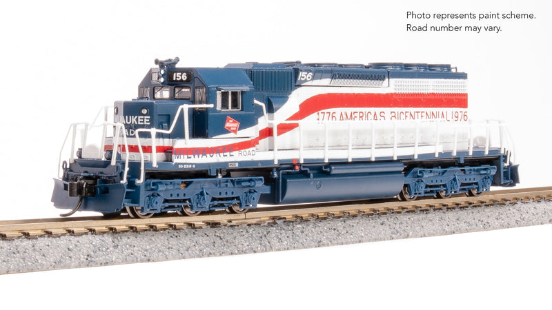 Load image into Gallery viewer, Broadway Limited 9486 EMD SD40-2, MILW 156, Bicentennial Paint Scheme, No-Sound / DCC-Ready, N