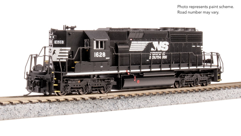 Load image into Gallery viewer, Broadway Limited 9487 EMD SD40-2, NS 1628, Black/White w/ High Hood, No-Sound / DCC-Ready, N