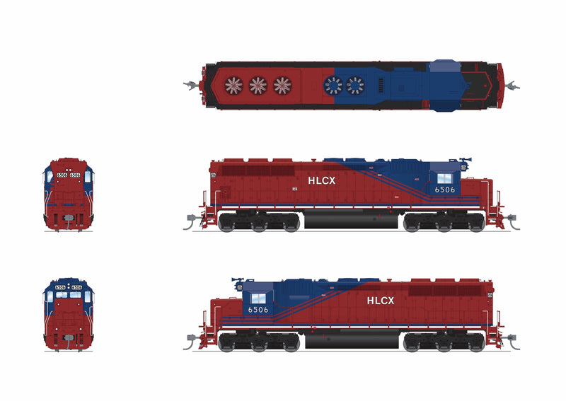 Load image into Gallery viewer, Broadway Limited HO 9807 SD45 HLCX 6513 Red & Blue Paragon4 Sound/DC/DCC HO