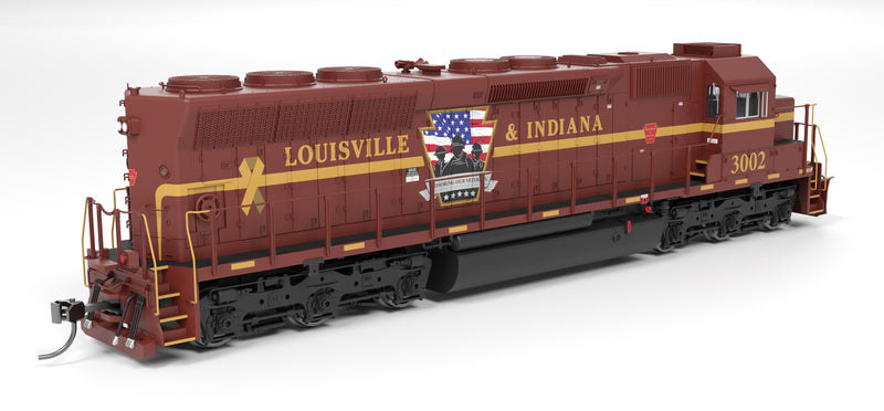 Load image into Gallery viewer, Broadway Limited HO 9811 SD45 Louisville & Indiana 3002 "Honoring Our Veterans" No-Sound / DCC-Ready HO