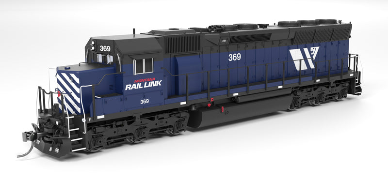 Load image into Gallery viewer, Broadway Limited HO SD45 Montana Rail Link 369 Blue w/ "W" logo (2000-2015) No-Sound / DCC-Ready HO