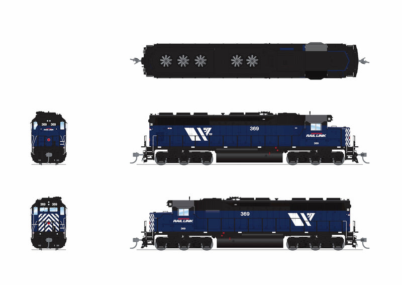 Load image into Gallery viewer, Broadway Limited HO SD45 Montana Rail Link 368 Blue w/ "W" logo (2000-2015) No-Sound / DCC-Ready HO