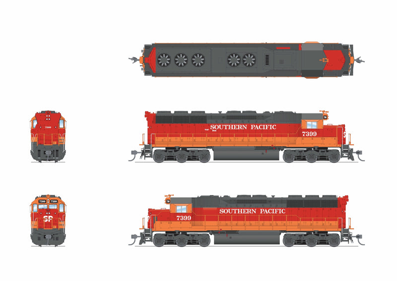 Load image into Gallery viewer, Broadway Limited HO SD45 Southern Pacific 7399 Daylight Paint Paragon4 Sound/DC/DCC HO