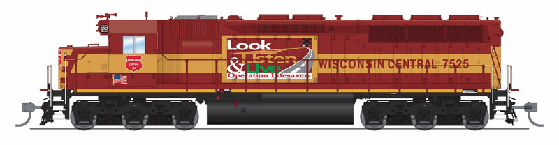 Load image into Gallery viewer, Broadway Limited HO SD45 Wisconsin Central 7525 Operation Lifesaver Paragon4 Sound/DC/DCC HO