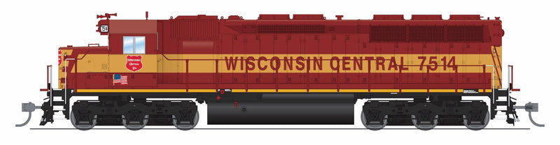 Load image into Gallery viewer, Broadway Limited HO SD45 Wisconsin Central 7522 Maroon & Yellow Paragon4 Sound/DC/DCC HO