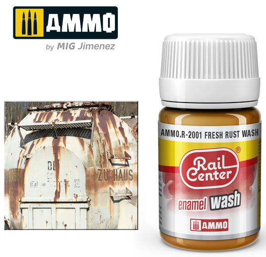 Ammo Mig Rail Center Fresh Rust Wash (35ml)