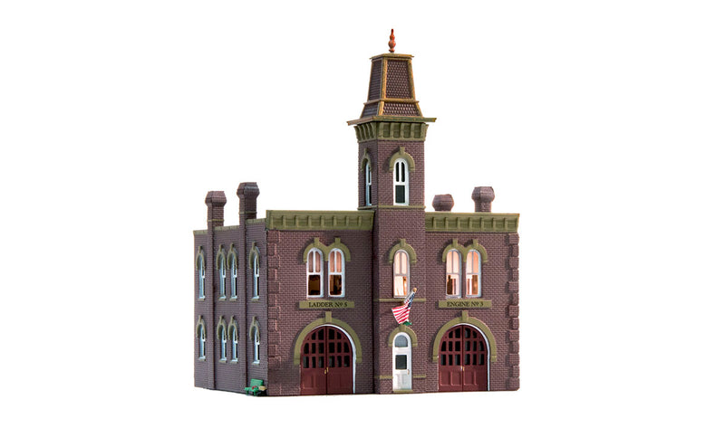 Load image into Gallery viewer, Woodland Scenics N Scale Built and Ready Firehouse
