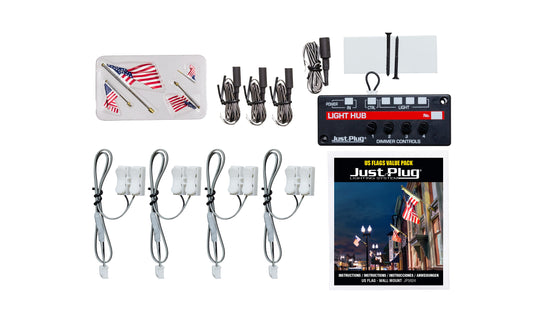 Woodland Scenics - Wall Mount Flag with Spotlight Value Pack - Fusion Scale Hobbies
