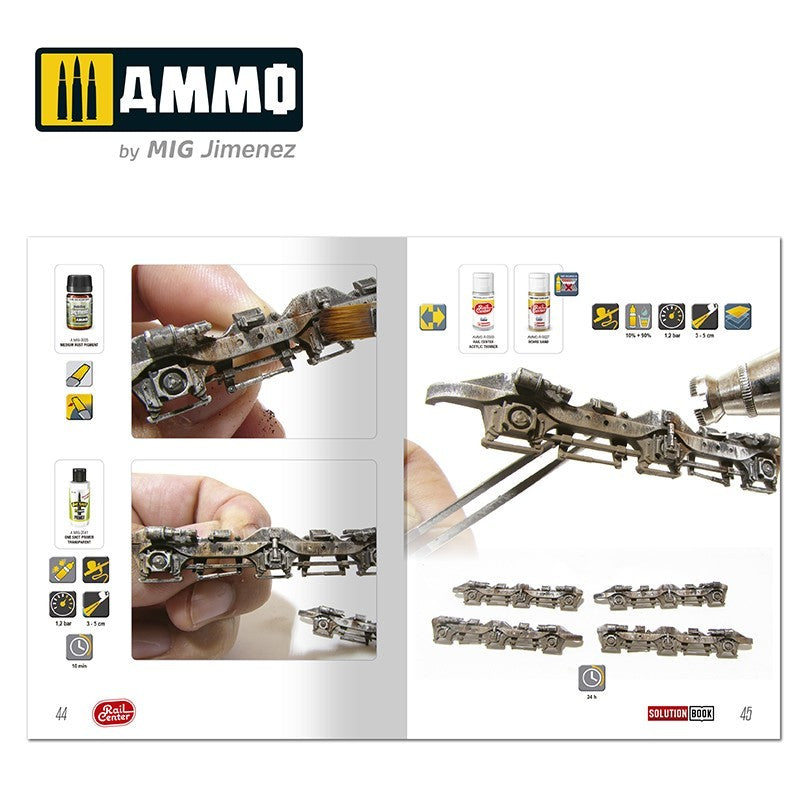 Load image into Gallery viewer, AMMO MIG RAIL CENTER SOLUTION BOX MINI #02 – AMERICAN TRAINS. All Weathering Products