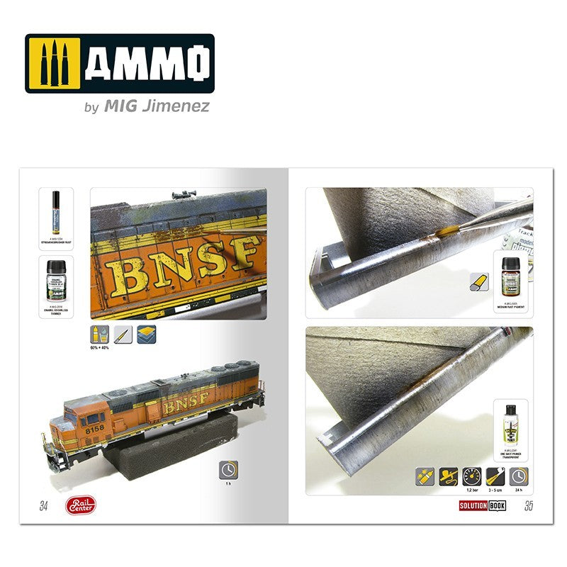 Load image into Gallery viewer, AMMO MIG RAIL CENTER SOLUTION BOX MINI #02 – AMERICAN TRAINS. All Weathering Products