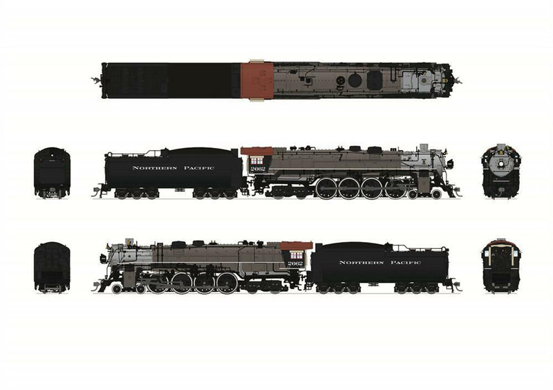 Load image into Gallery viewer, Broadway Limited HO Scale Northern Pacific Pre-1947 A-3 4-8-4 #2662 - 6964