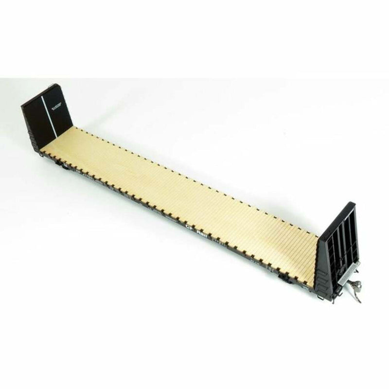 Load image into Gallery viewer, Rapido HO Scale Canadian Pacific Rail Black Marine Industries Bulkhead Flatcar (6) - 147002