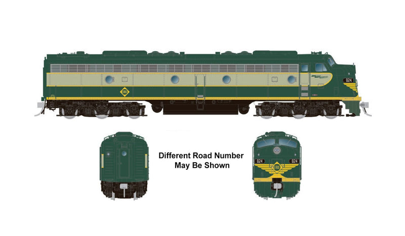 Load image into Gallery viewer, Rapido HO Scale Erie EMD E8A DCC Sound Diesel Locomotive #825 - 28553