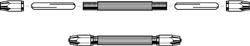 Zona 37145 Double-Ended Pin Vise With 2 Double-Ended Collets