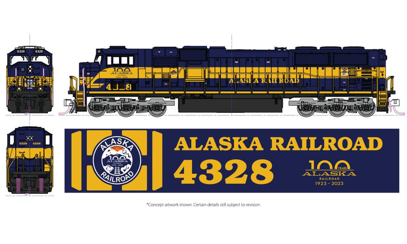 Load image into Gallery viewer, Kato N Scale Alaska Railroad #4328 100th Anniversary SD70MAC Diesel DC